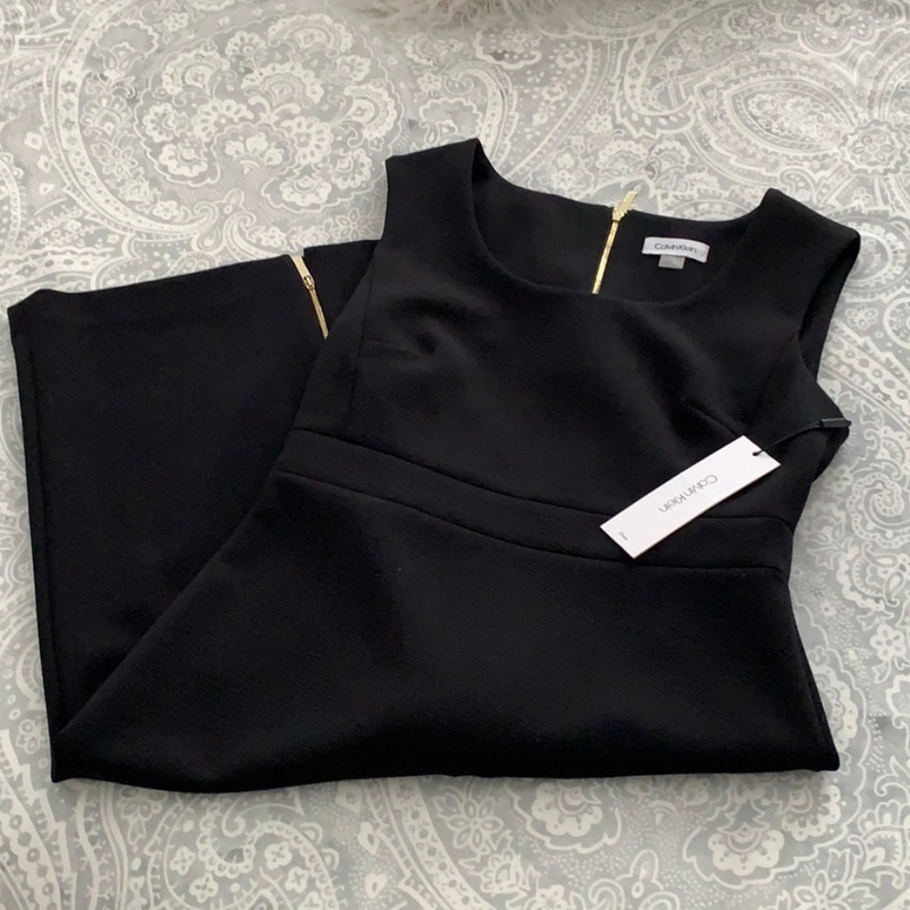 NWT Calvin Klein Cinch Waist Sleeveless Sheath